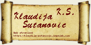 Klaudija Šutanović vizit kartica